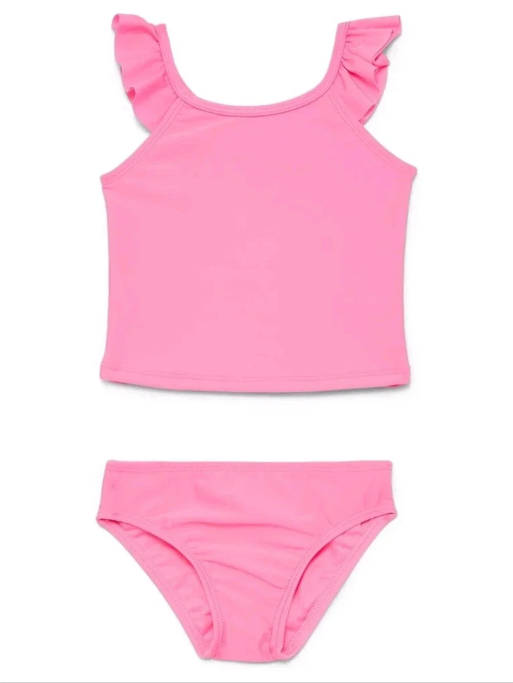 wonder nation Pink Ruffle-Shoulder Tankini Set Size 12m